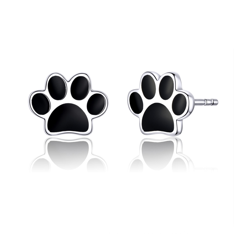 

Sterling Silver Pet Paw Print Earrings Dripping Earrings