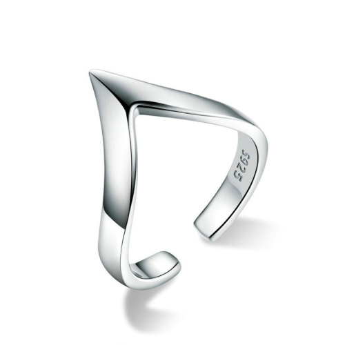 

S925 Sterling Silver Ring Horn Point Opening Ladies Ring