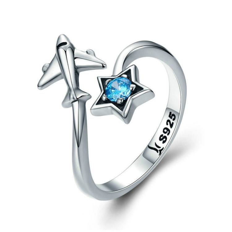 

S925 Sterling Silver Ring Interstellar Journey Open Female Ring