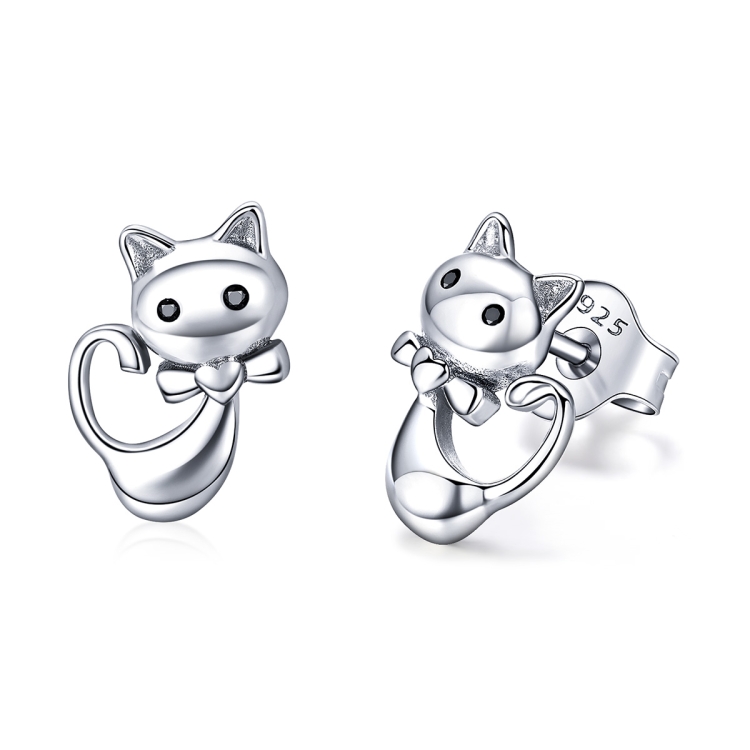 

Cat Earrings S925 Sterling Silver Simple Personality Earrings Ladies Earrings