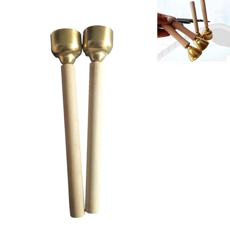

1 Pair Imitation Copper Handle Touch Clock Orff Musical Instrument, Size:L (Diameter 55mm )