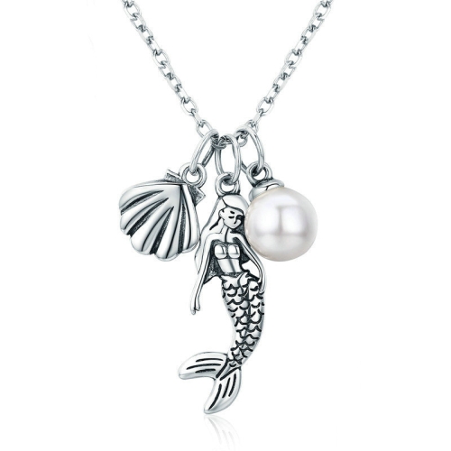 

Mermaid Legend S925 Sterling Silver Pearl Necklace