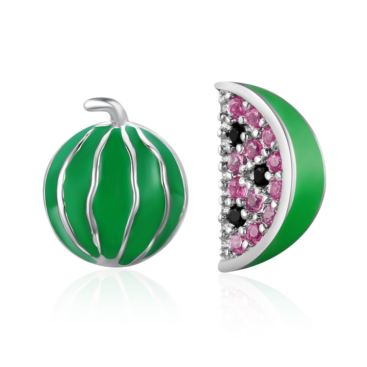 

Watermelon S925 Sterling Silver Earrings Zircon Earrings