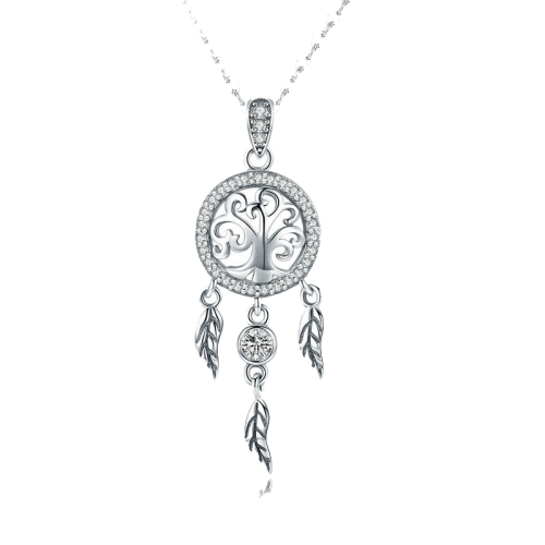 

Tree of Life S925 Sterling Silver Tassel Necklace