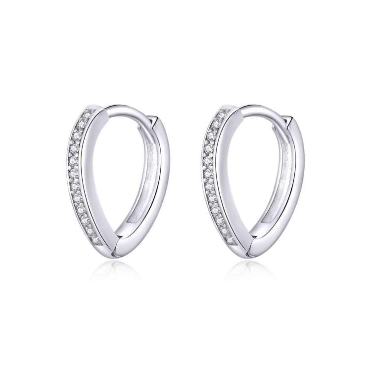 

Sterling Silver Heart-shaped Earrings S925 Earrings Simple Earrings Girls Silver Earrings