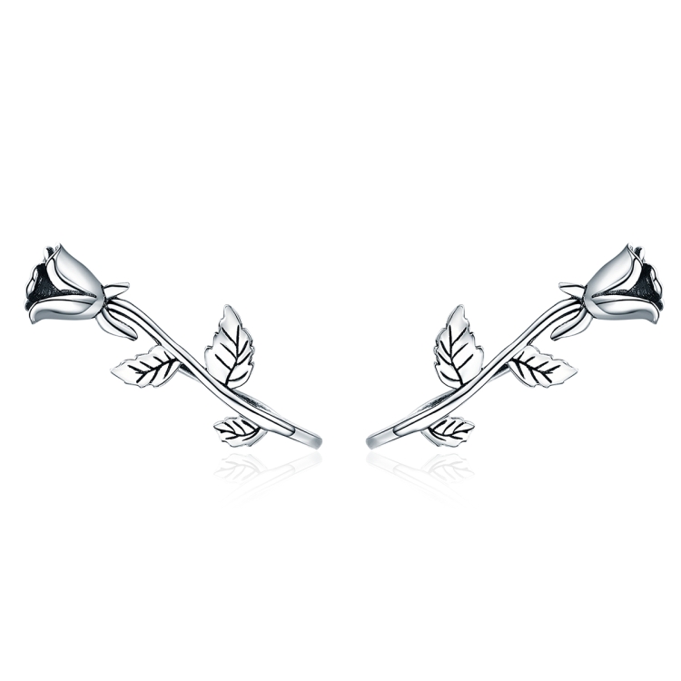 

Rose S925 Sterling Silver Stud Earrings Diamond Women Earrings