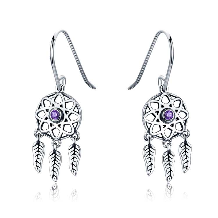 

S925 Sterling Silver Temperament Earrings Hollow Earrings