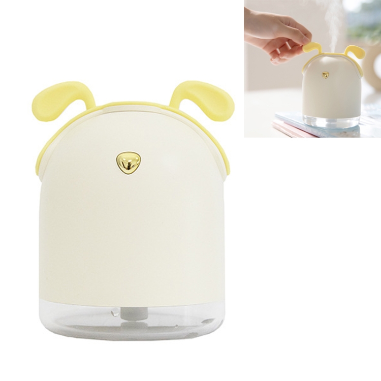 

USB Mini Cartoon Charging Car Desktop Colorful Night Light Air Humidifier(Yellow)