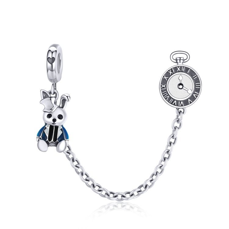 

S925 Sterling Silver Rabbit Safety Chain DIY Bracelet Accessories