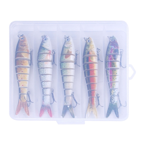 

Luya Knotty Fish Plastic Bionic Hard Bait Sea Fishing Fake Bait, Colour: 5 PCS