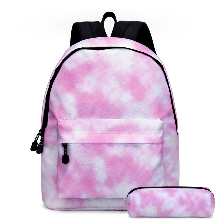 

2 in 1 Tie-dye Series Backpack Children Schoolbags Pencil Bags, Size: 16 inches(Tie Dye Series 09)