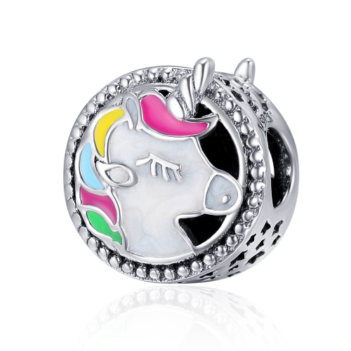 

S925 Sterling Silver Animal Zodiac Unicorn Accessories Loose Beads DIY Beaded Bracelet Accessories