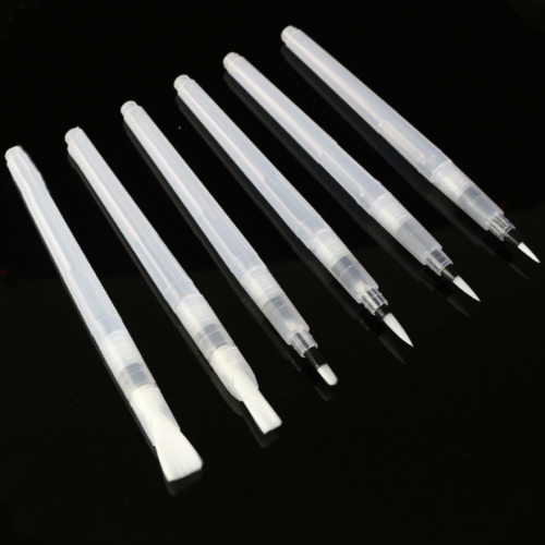 

6 PCS Long Section Soft Brush Solid Watercolor Painting Fountain Pen Nylon Water Storage Pen