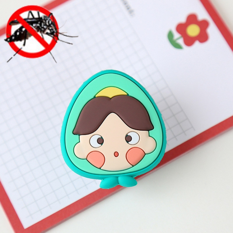

6 PCS Children Summer Outdoor Cartoon Fruit Insect Repellent Clip(Avocado)