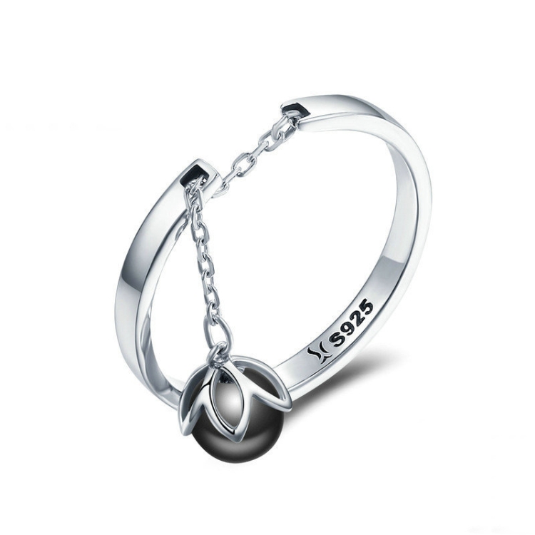 

S925 Sterling Silver Open Pearl Ring