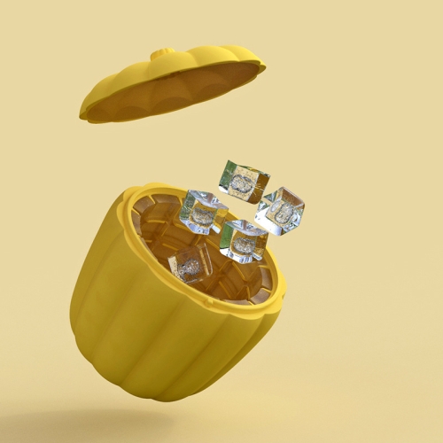 

Silicone Pumpkin Shape Ice Bucket with Lid(Yellow)