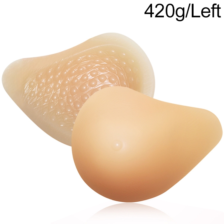 

Concave Bottom Particle Massage Prosthetic Breast Silicone Fake Breast After Breast Surgery, Specification:KVS9, Style:Left