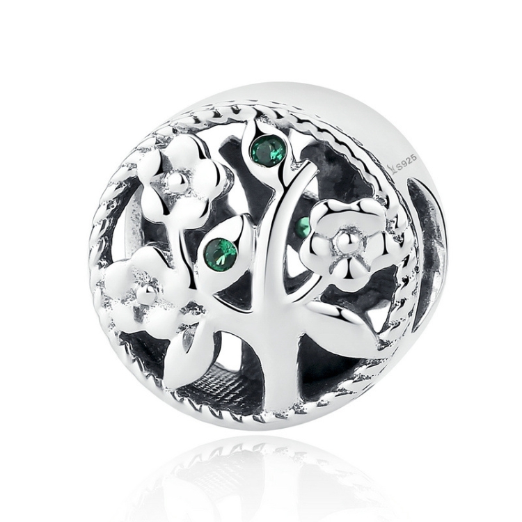 

S925 Sterling Silver Beads Hollow Tree Of Life DIY Accessories
