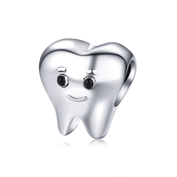 

S925 Sterling Silver Cute Tooth Charm Handmade DIY Beaded Accessories