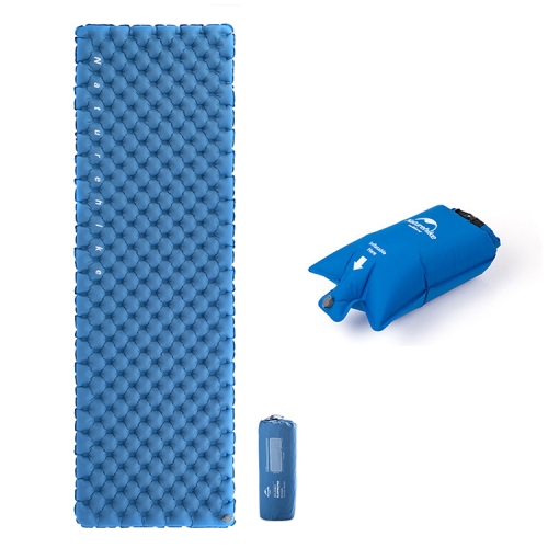 

Naturehike NH19QD009 Outdoor Double Airbag Inflatable Mattress Moisture-proof Mat Camping Tent Sleeping Mat, Style:With Inflatable Bag(Niya Blue)
