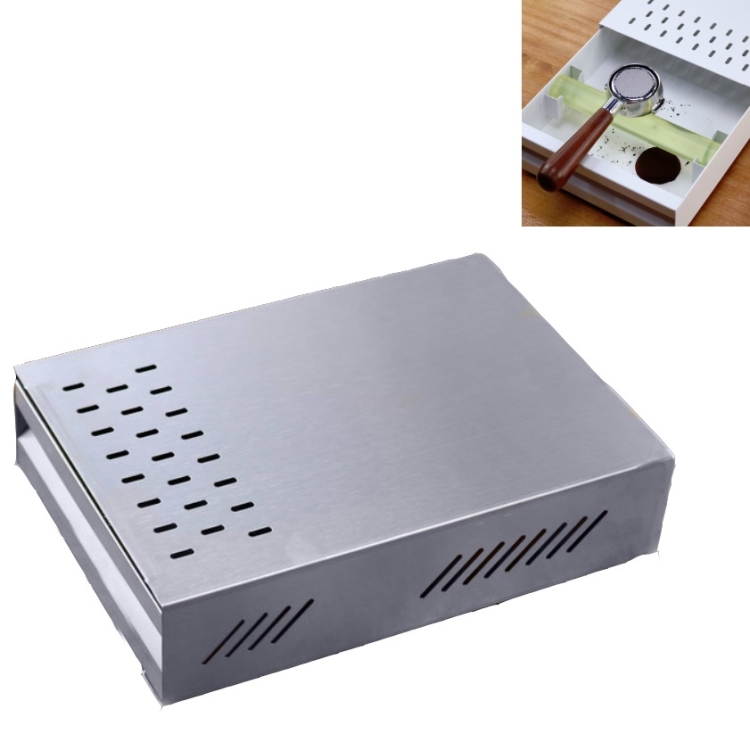 

Stainless Steel Drawer Type Coffee Grounds Box Coffee Machine Supporting Equipment(Steel Color)