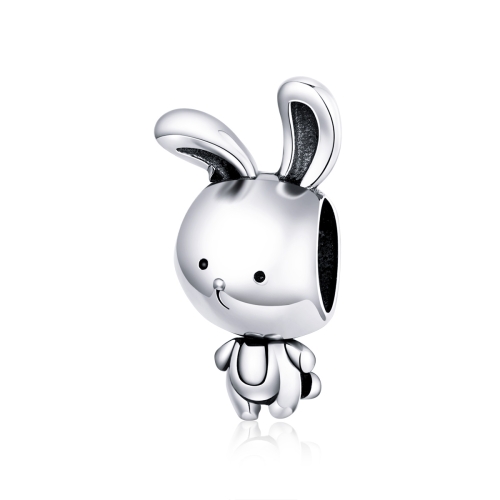 

S925 Sterling Silver Simple Animal Rabbit Beaded DIY Bracelet Jewelry Accessories
