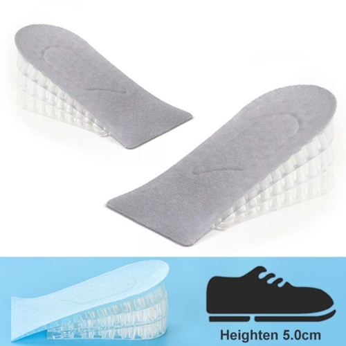 

10 Pairs JF101 Invisible Transparent Silicone Heightening Pad Heel Heightening Insole Shock Absorption Half Pad, Specification:Three Layer(Gray)