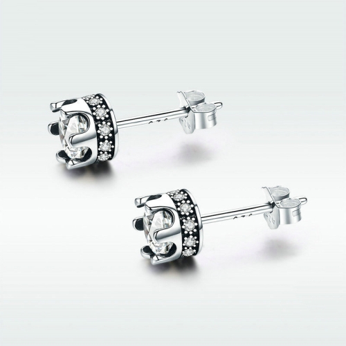 

Crown S925 Sterling Silver Women Earrings With Zircon Earrings