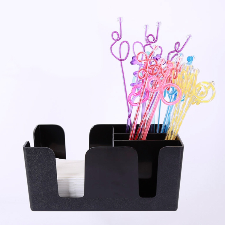 

Coffee Shop Multifunctional Paper Towel Straw Storage Box
