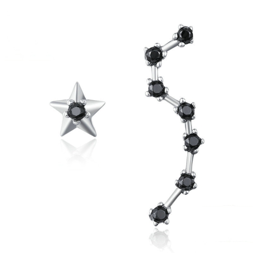 

Big Dipper S925 Sterling Silver Earrings Star Inlaid Zircon Ladies Earrings