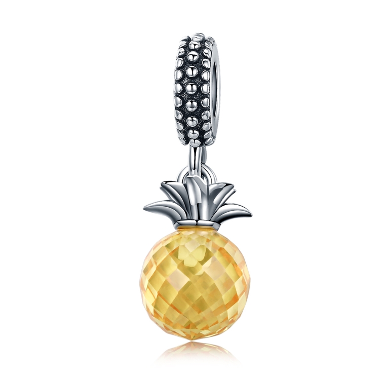 

S925 Sterling Silver Fruit Series Pineapple Love Pendant DIY Bracelet Accessories