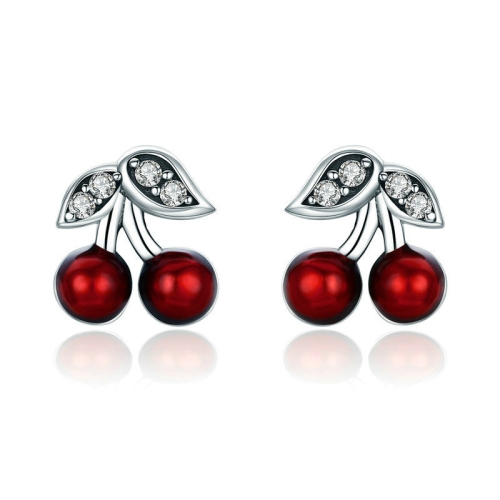 

Summer Cherry S925 Sterling Silver Stud Earrings