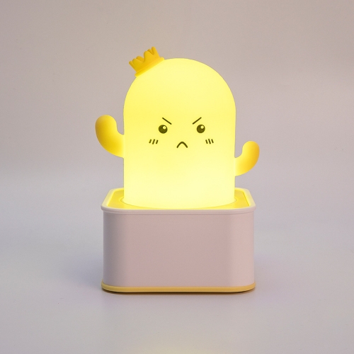 

Creative Cactus Silicone Bedside Night Light Decompression Cute Pat Light, Style:Touch Control(Yellow )