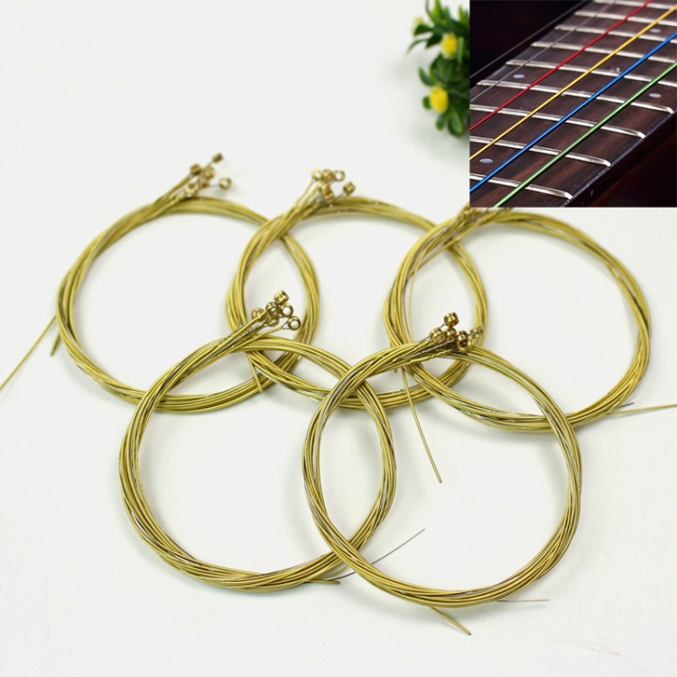 

10 PCS Alice Colored Strings Bulk Strings Guitar Colored Strings Set(Regular brass string)