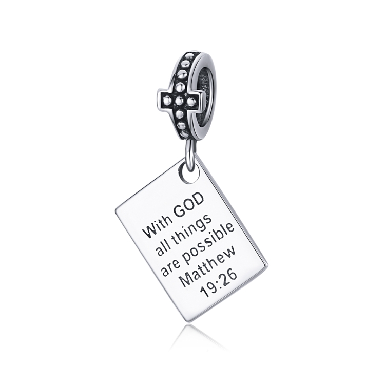 

S925 Sterling Silver Bible Pendant DIY Bracelet Necklace Pendant