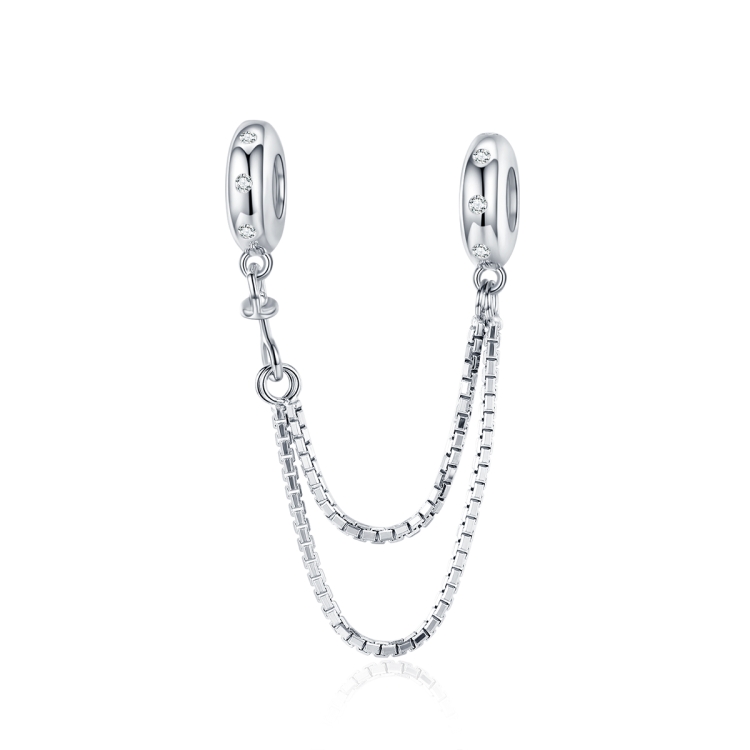 

S925 Sterling Silver Simple Two-layer Chain Safety Chain DIY Bracelet Accessories
