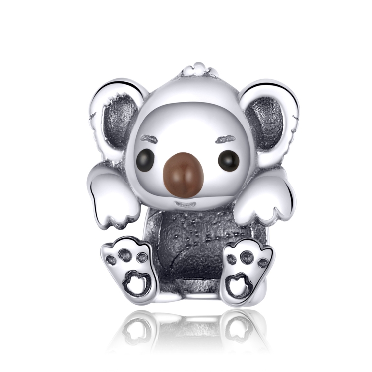 

S925 Sterling Silver Cute Koala Animal Bead DIY Bracelet Accessory