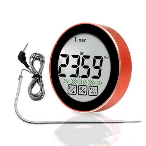 

3 in 1 Room Temperature Measurement + Probe Food Measurement + Countdown Function Multifunctional Thermometer(Red)