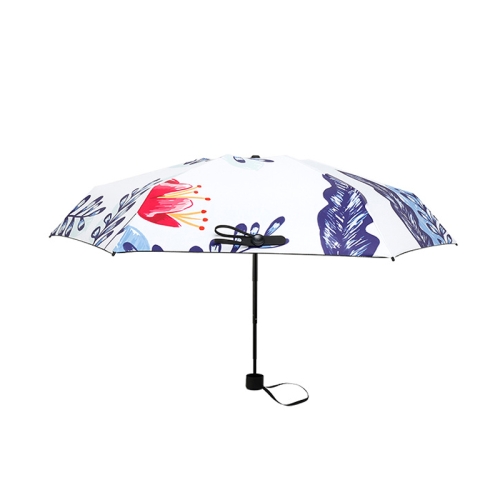 

Small Fresh Umbrella Lightweight Anti-Ultraviolet Sun Umbrella Rain Or Sun Umbrella, Style:Tri-fold(Orchid)