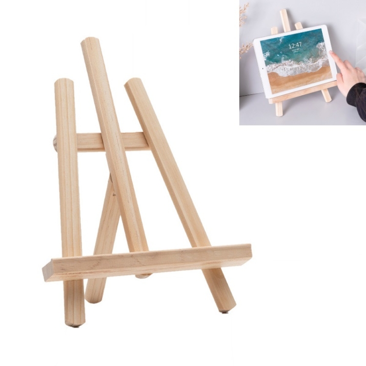

4 PCS Wooden Desktop Mobile Phone Ipad Stand Flat Folding Mini Easel, Colour: Large