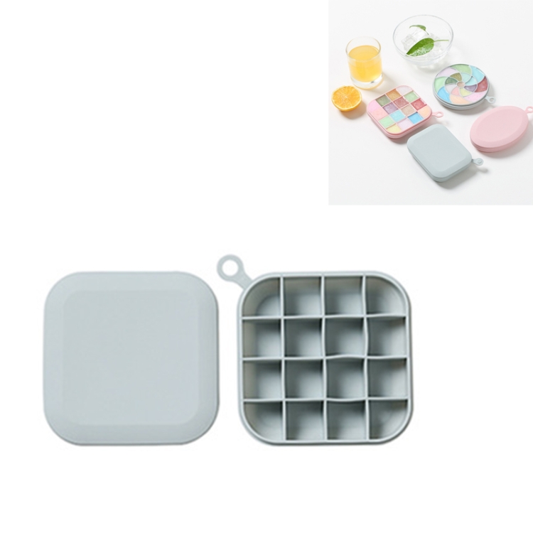 

4 PCS Home Creative Geometric Simple Ice Tray Mold with Lid DIY Ice Cube Homemade Box, Style:Square(Blue)
