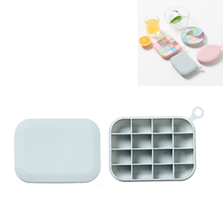 

4 PCS Home Creative Geometric Simple Ice Tray Mold with Lid DIY Ice Cube Homemade Box, Style:Rectangular(Blue)
