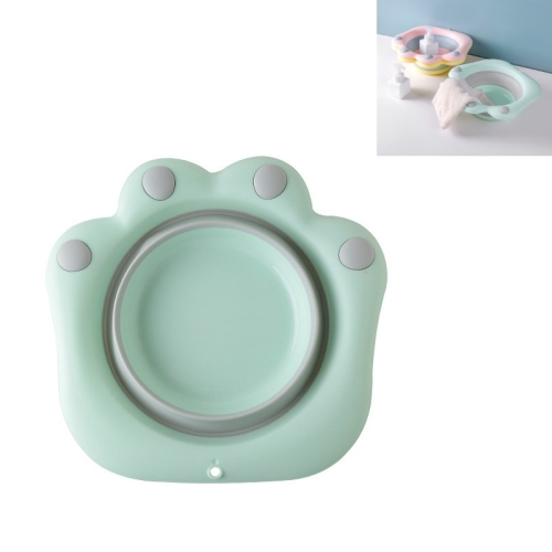 

Foldable Washbasin Household Baby Portable Water Basin(Green)