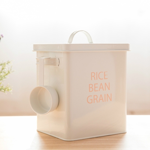 

Pet Food Bucket Sealed Storage Tank Cat & Dog Food Moisture-proof Storage Box, Specification: Large (With Sealing Ring)(White)