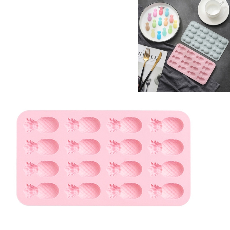 

4 PCS Creative Pineapple Silicone Ice Tray Cake Mold Chocolate DIY Baking Mold(Pink)