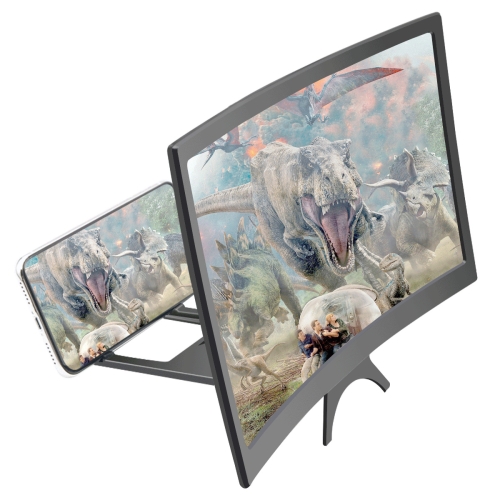 

L6 12 inch Curved Screen Mobile Phone Screen Magnifier 3D High-definition Screen Magnifier Multifunctional Lazy Bracket