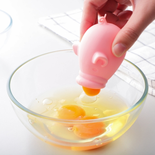 

6 PCS Silicone Cartoon Animal Shape Egg White Separator Creative Egg Yolk Protein Automatic Filter Baking Tool(Piglet )