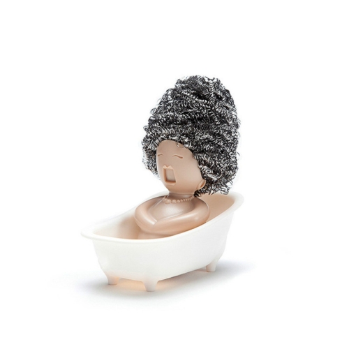 

4 PCS Cartoon Bathtub Shape Cleaning Ball Cleaning Arrangement Rack