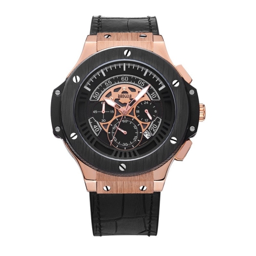 

BAOGELA 1910 Multifunction Watch Outdoor Sports Calendar Quartz Mens Watch(Rose Gold Shell)