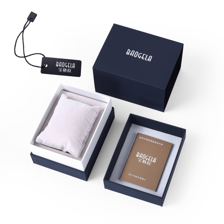 

3 PCS BAOGELA Paper + Sponge Square Watch Packaging Box Black Watch Gift Box, Size: 12.5 x 9.5 x 7.2cm